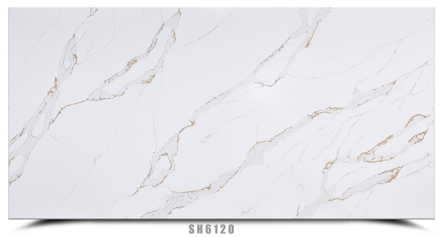 Calacatta style quartz slab