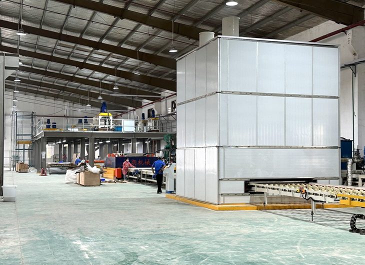Production line in stone factory